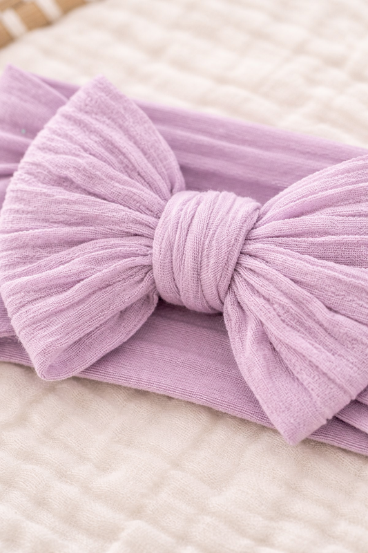 Lavender Bow Headband