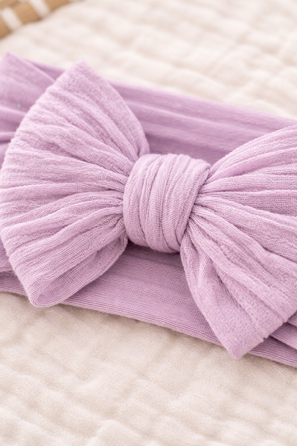 Lavender Bow Headband