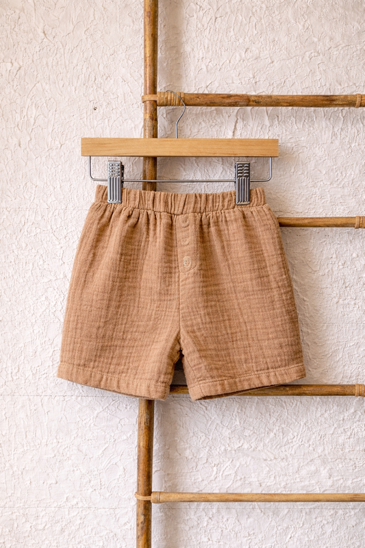 Neutral Muslin Shorts