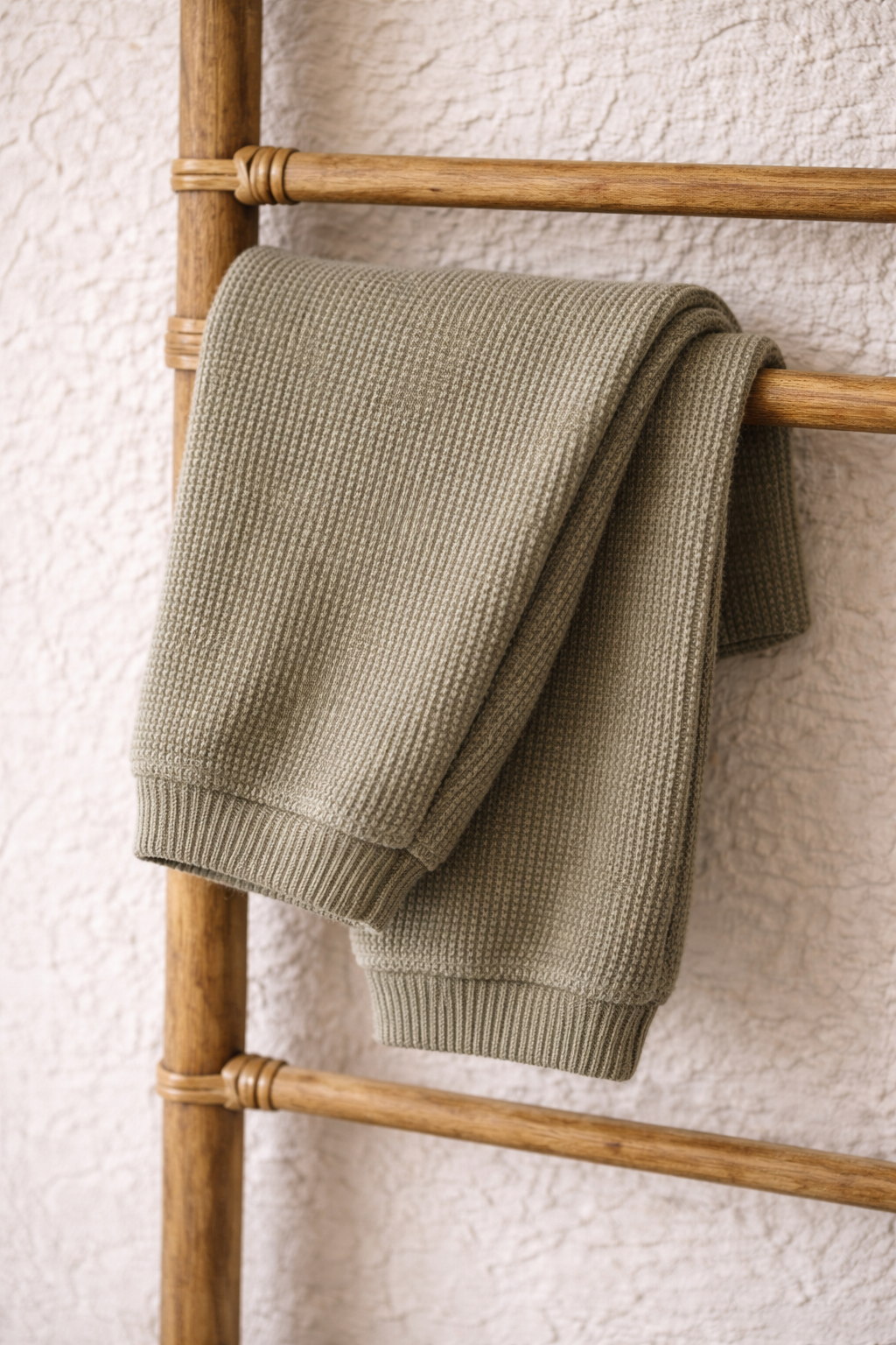Olive Ribbed Pants
