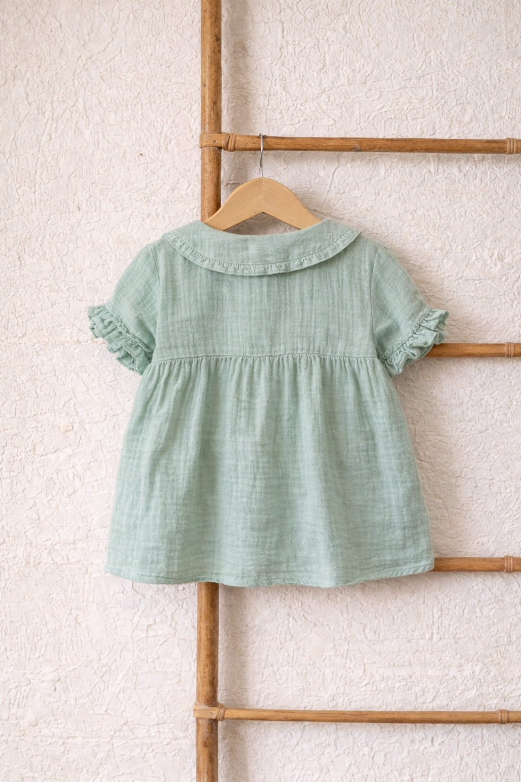Sage Breeze Collar Top
