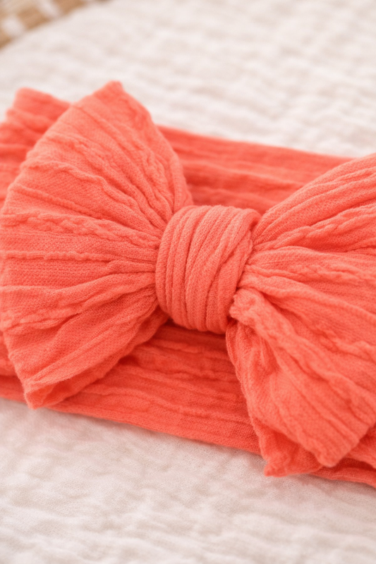 Coral Bow Headband