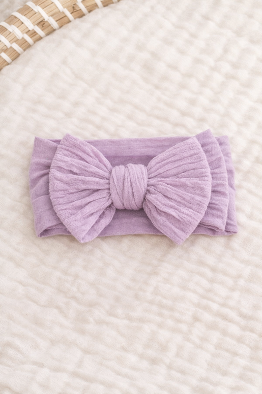 Lavender Bow Headband