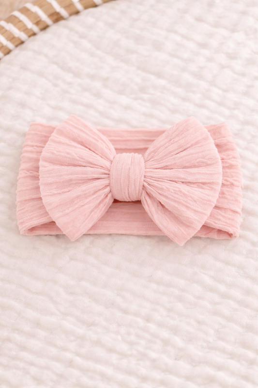 Light Pink Bow Headband