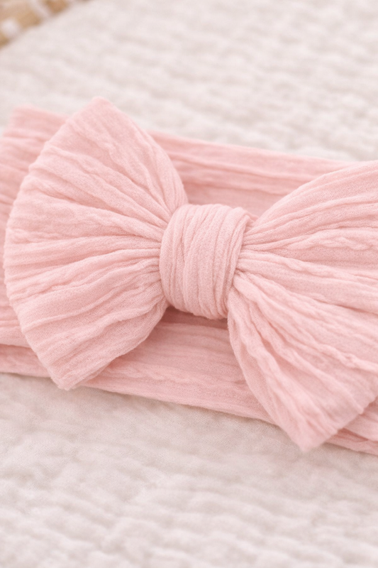 Light Pink Bow Headband
