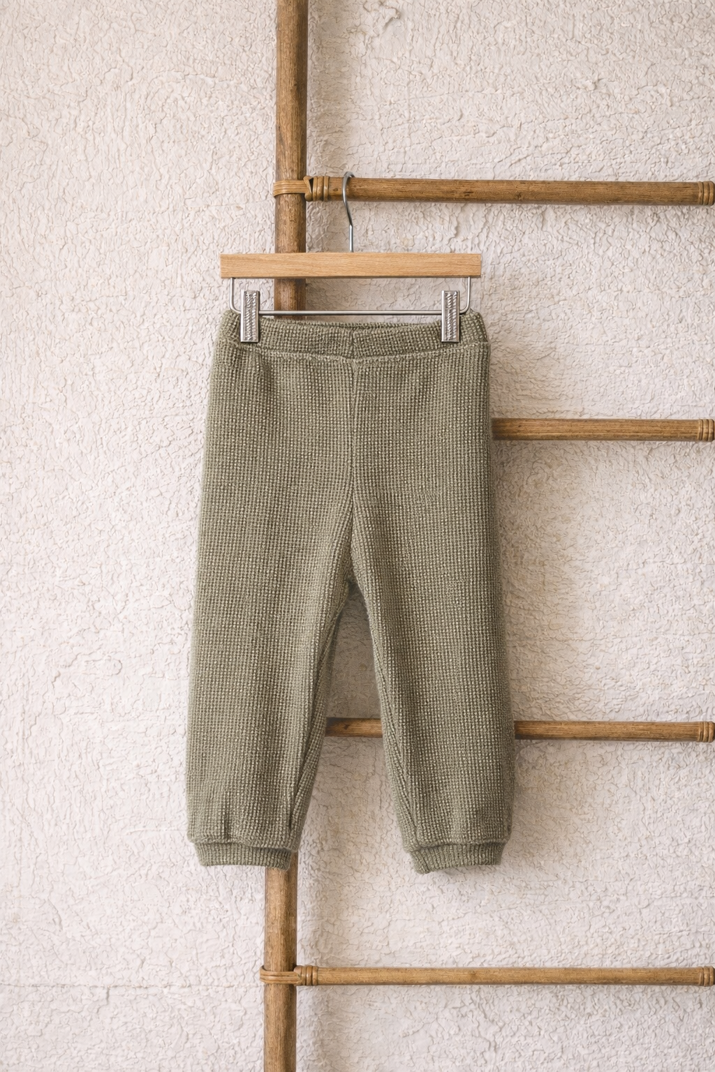 Olive Ribbed Pants